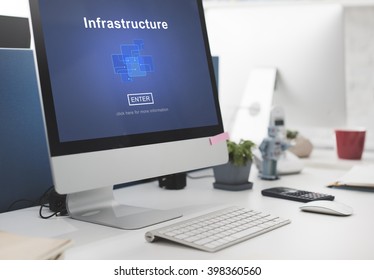 Infrastructure Construction Chip Link Concept