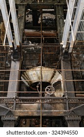 Infrastructure elevated walkways to access the machinery factory