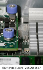 IT infrastructure hardware  internals closeup