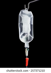 Infusion Bottle In The Dark Background