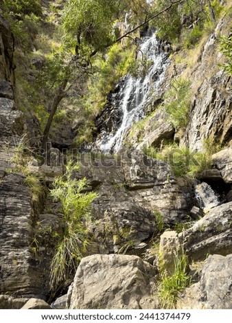 Ingalalla Falls waterfall in Hay Flat on the Fleurieu Peninsula, South Australia