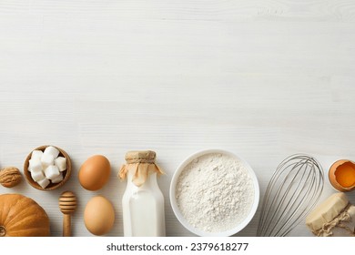 Ingredients for autumn baking, top view. - Powered by Shutterstock