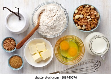 Ingredients for baking cake
