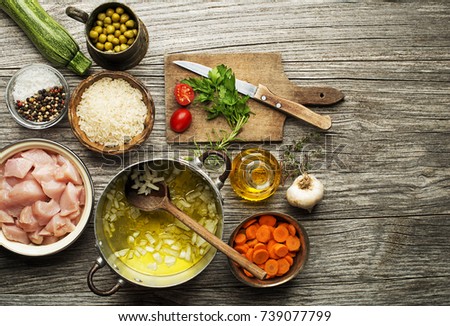 Similar – Image, Stock Photo midday Eating Nutrition