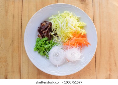 
Ingredients For Cooking Spring Roll . Asian Cooking Ingredients. Top View. Making  Spring Rolls. 