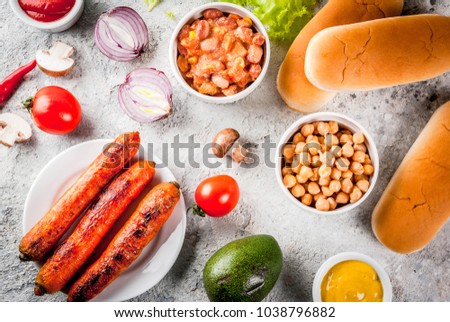 Similar – Image, Stock Photo Carrot Dog vegetarian hot dog