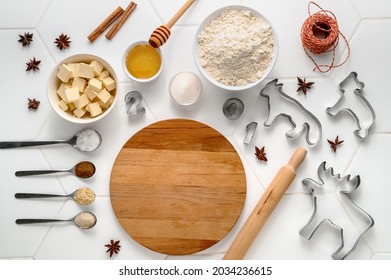 ingredients for making gingerbread cookies