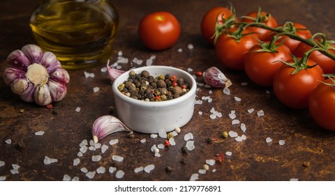 Ingredients For Making Tomato Sauce.