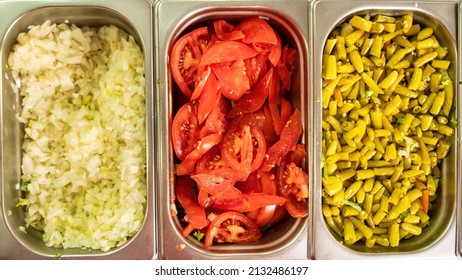 Ingredients Metal Containers Making Shawarma Stock Photo 2132486197 ...