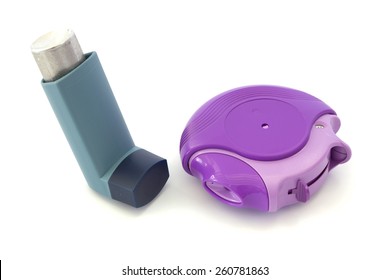 Inhaler Asthma Isolated On White Background