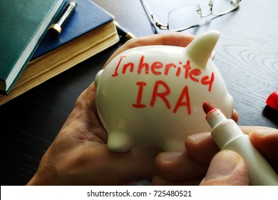 Inherited IRA Written On A Piggy Bank.