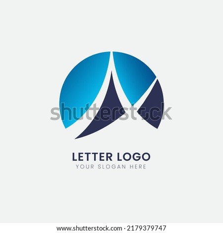 Initial letter A logo vector template