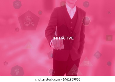 INITIATIVE - business concept presented by businessman