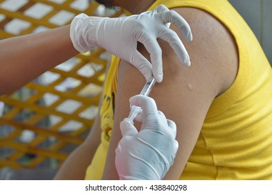 Injecting Antibiotic Drug Intramuscular Stock Photo (Edit Now) 438840298