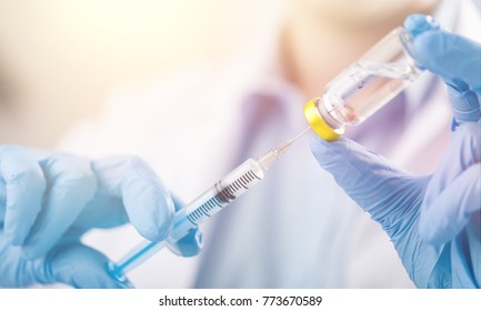 injecting injection vaccine medicine flu