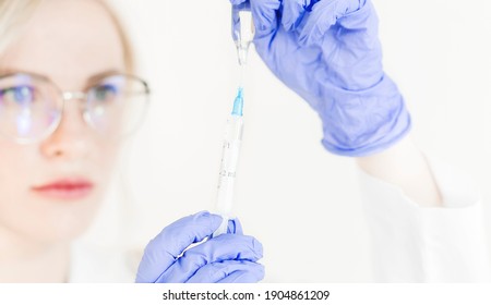 injecting injection vaccine vaccination medicine doctor insulin health drug influenza concept - stock image - Shutterstock ID 1904861209