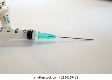 Injection Needle Ampoule Injection On White Stock Photo 2134139461 ...