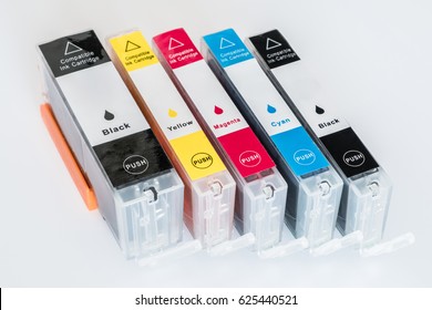 ink cartridge  isolated on white background  - cmyk