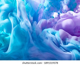 Ink drop in water. Abstract background