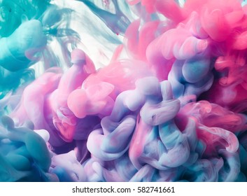 Ink drop in water. Abstract background