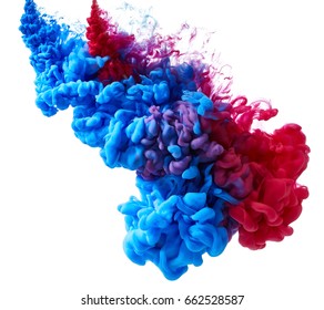 Blue Red Paint Splash Isolated On Stock Photo 593401883 | Shutterstock