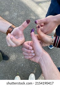 ink on fingers from Lebanese elections 2022 in France 