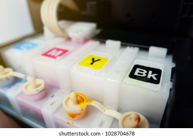 Ink Tank Of Printer Which Includes A 4-color: Cyan,Magenta,Yellow,Black