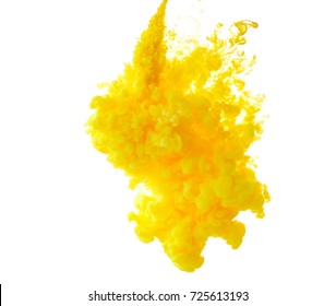 Ink In Water Isolated On White Background