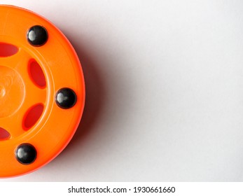 Inline Hockey Puck On White Background