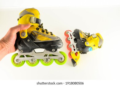 Inline Vintage Colored Plastic Skating Skate Boot