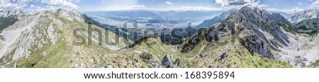 Image, Stock Photo alpine panorama