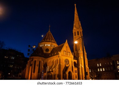 Inner City Calvinist Church Budapest Night Stock Photo 772661653 ...