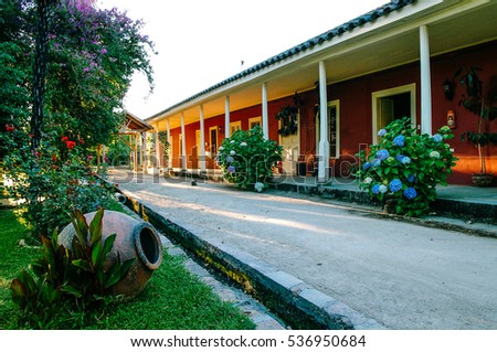 Similar – Image, Stock Photo courtyard chile house