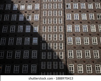 Inner Courtyard Facade Of Historical Building Sprinkenhof Brick Expressionist Architecture Kontorhaus Hamburg Germany