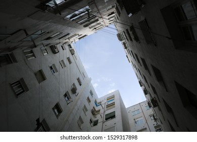 Inner courtyard view from below