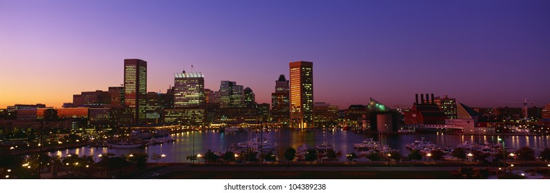 Inner Harbor, Baltimore, Sunset, Maryland