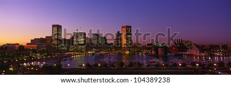 Inner Harbor, Baltimore, Sunset, Maryland