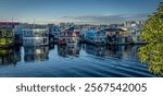 Inner Harbor of Victoria, BC, Fisherman’s Wharf Floating Boat Houses