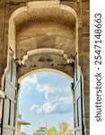 The inner side of Imperial Gate to  Topkapi Palace in Istanbul, Turkey