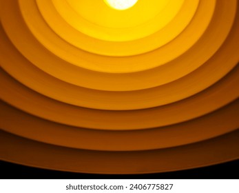 Inner surface of lampshade with concentric circles 