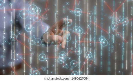 Innovation futuristic digital data binary code background technology