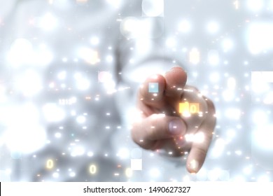 Innovation futuristic digital data binary code background technology