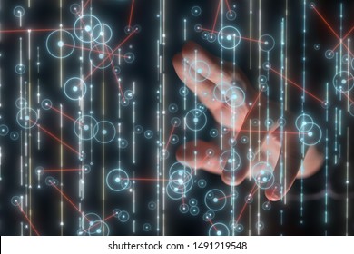 Innovation futuristic digital data binary code background technology