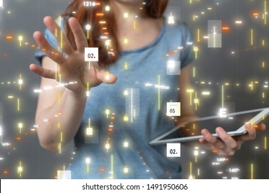 Innovation futuristic digital data binary code background technology