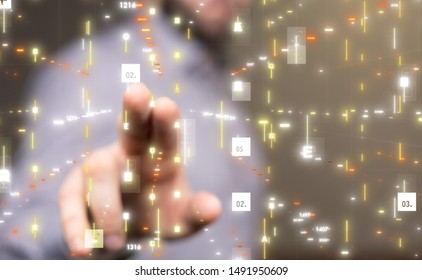 Innovation futuristic digital data binary code background technology