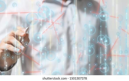 Innovation futuristic digital data binary code background technology