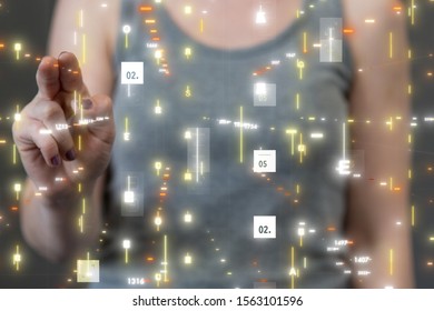 Innovation futuristic digital data binary code background technology