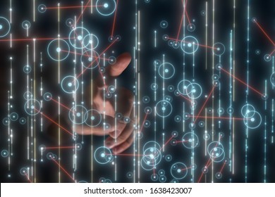 Innovation futuristic digital data binary code background technology