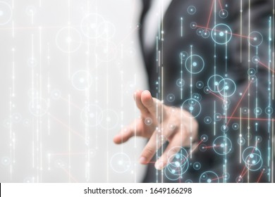 Innovation futuristic digital data binary code background technology