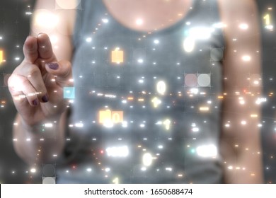 Innovation futuristic digital data binary code background technology